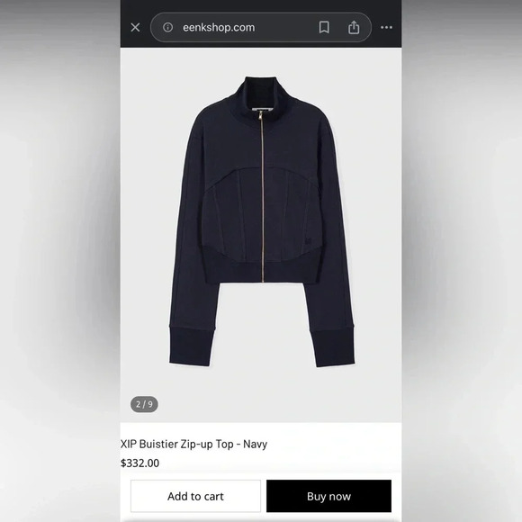 EENK XIP Buistier Zip-up Top Jacket Navy - Picture 10 of 10